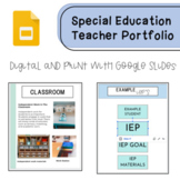 Special Education Teacher Portfolio Google Only