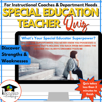 Preview of Special Education Teacher Quiz for Instructional Coaches