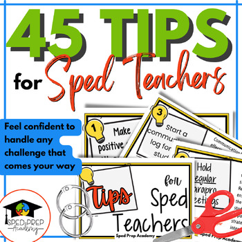 Preview of Special Education Teacher Tips - 45 Strategy Cards