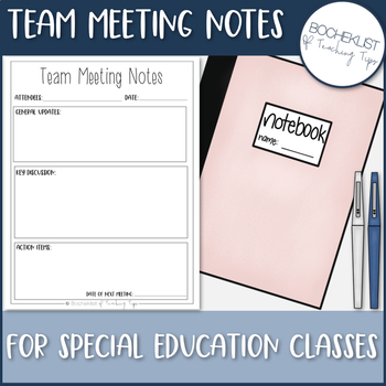 Preview of Special Education Team Meeting Notes | Staff Check-In