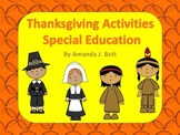 Special Education Thanksgiving Activities - Autism; Visual