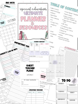 Preview of Special Education Ultimate Planner and Resources