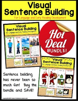 Preview of Special Education VISUAL SENTENCE BUILDING BUNDLE for Autism