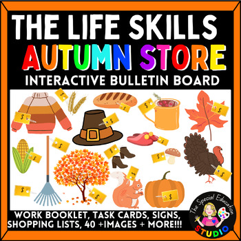 Preview of Special Education Vocational  Life Skills Functional Maths Bulletin Autumn Store