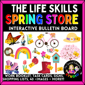Preview of Special Education Vocational  Life Skills Functional Maths Bulletin SPRING Store