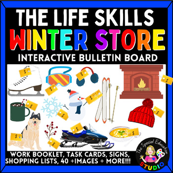 Preview of Special Education Vocational Life Skills Functional Maths Bulletin WINTER Store