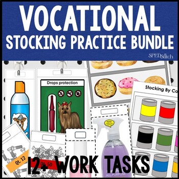 Preview of Special Education Vocational Stocking Practice Work Tasks BUNDLE