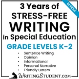 Special Education Writing Intervention Curriculum Prompts 