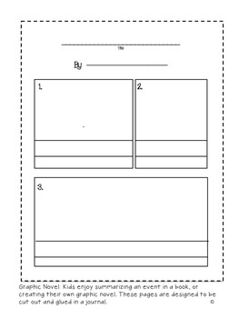 Special Education Writing: Make Your Own Graphic Novel ...