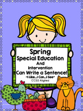 Special Education Writing for Spring