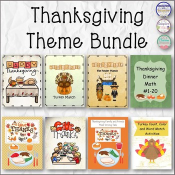 Special Education and Early Education Thanksgiving Theme Bundle