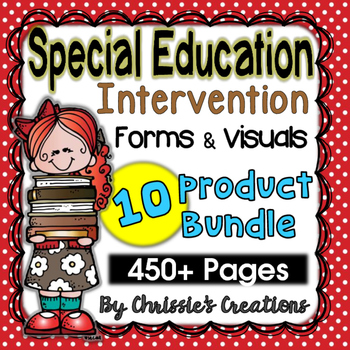 Preview of Special Education: Intervention data forms: Behavior Visuals: The Bundle
