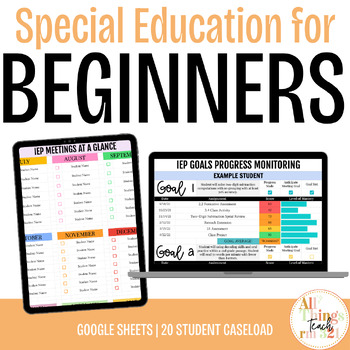 Preview of Special Education for Beginners | IEP Tracker VOLUME 1 (20 Student Caseload)