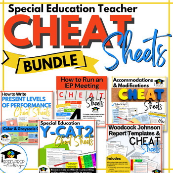 Preview of Special Education Cheat Sheets Bundle