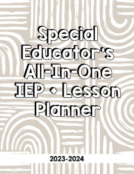 Preview of Editable Special Educator's All-in-One IEP Lesson Planner | Editable IEP Planner