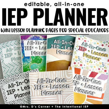 Preview of Editable Special Educator's All-in-One IEP Lesson Planner | Editable IEP Planner