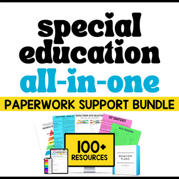 Preview of Special Education Bundle for IEP Organization Special Educators Resource Room