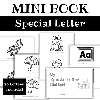 Preview of Special Letter Beginning Letter Mini Book