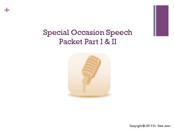 Preview of Special Occasion Speech Packet