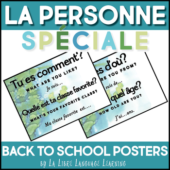 Preview of Special Person Interview Posters la Personne Spéciale Classroom Decor