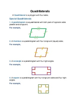 Preview of Special Quadrilaterals