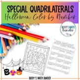 Special Quadrilaterals Halloween Coloring Activity