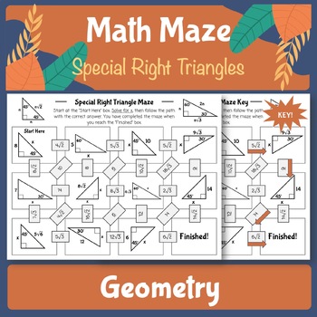 Preview of Special Right Triangle Maze