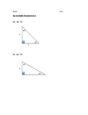 Special Right Triangle Solving Map and Practice