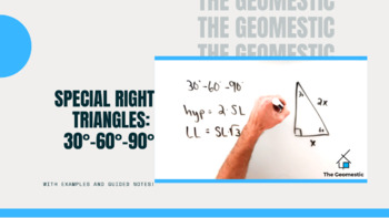 Preview of Special Right Triangles: 30°-60°-90° Guided Notes