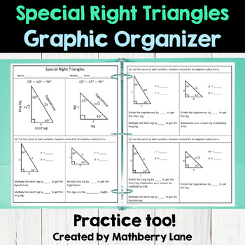 Special Right Triangle 30-60, 45-45, 37-53. Elearning.