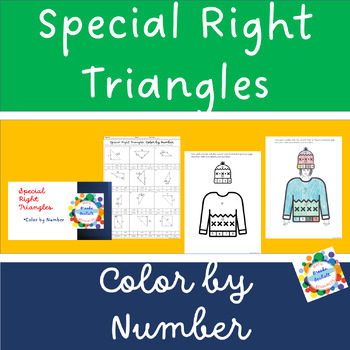 Preview of Special Right Triangles Color by Number Activity