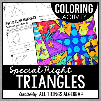Special Right Triangles Coloring Worksheets Teaching Resources Tpt