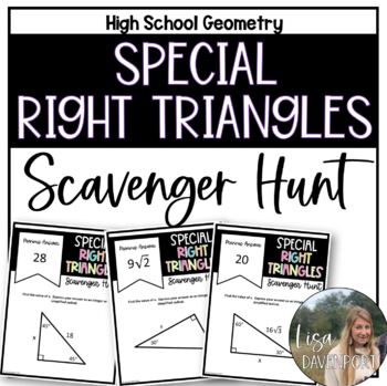 Preview of Special Right Triangles - High School Geometry Scavenger Hunt