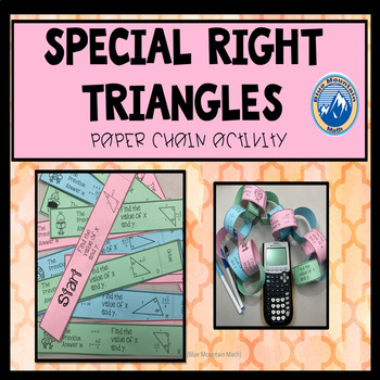 Preview of Special Right Triangles Paper Chain Activity