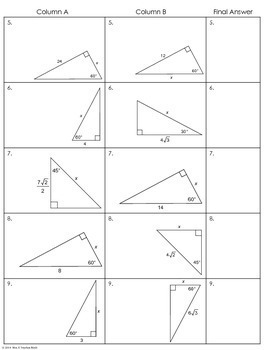 Geometry homework special right triangles word problem - Custom Paper