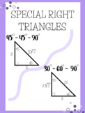 Special Right Triangles Poster