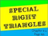 Special Right Triangles PowerPoint (30-60-90 and 45-45-90)