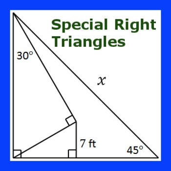 Preview of Multi-Step Special Right Triangles Practice I