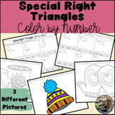 Special Right Triangles Winter Color by Number Activity