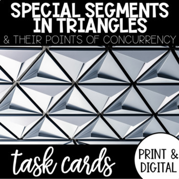 Preview of Special Segments in Triangles Task Cards Geometry