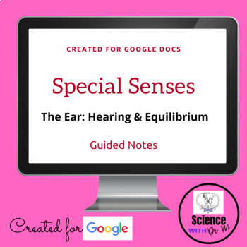 Preview of Special Senses: The Ear and Hearing Guided Notes | No Prep