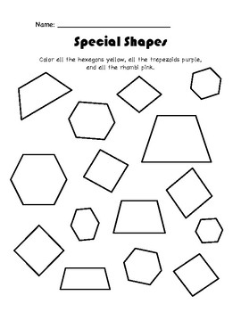 Special Shapes by Teacher-Aid | TPT