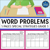 Special Strategies Word Problems Math Worksheets 3rd Grade