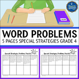 Special Strategies Word Problems Math Worksheets 4th Grade