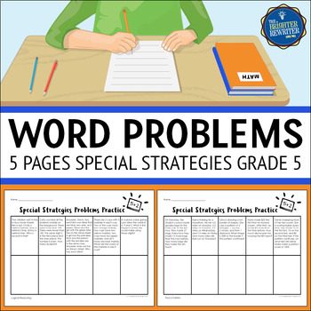 Preview of Special Strategies Word Problems Math Worksheets 5th Grade