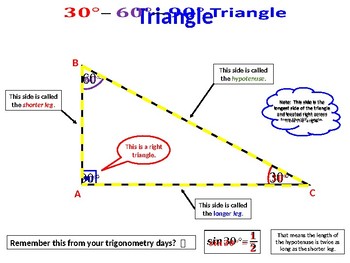 Preview of Special Triangles (30-60-90 and 45-45-90) Solution Summary