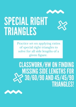 Preview of Special Triangles Worksheet