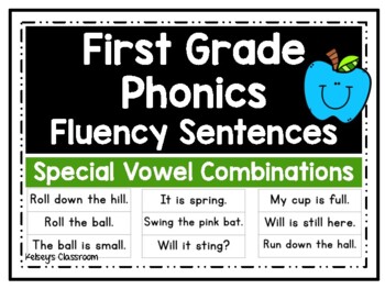 Preview of Special Vowel Combination Words Fluency Sentences