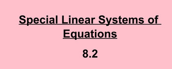 Preview of Special linear system of equations notes