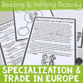 Preview of Specialization and Trade in Europe Reading & Writing Activity (SS6E8, SS6E8a)